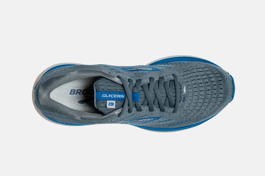 Brooks Glycerin 19 Road Loopschoenen Heren - Grijs/Blauw - 273981VZN